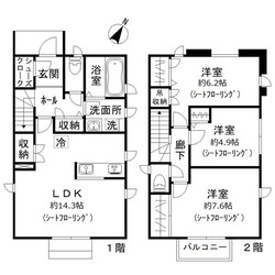 若松町戸建の物件間取画像